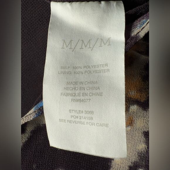 Cabi Starry Night Button Up Ruffle Chiffon Blouse Top Size Medium - Picture 10 of 13